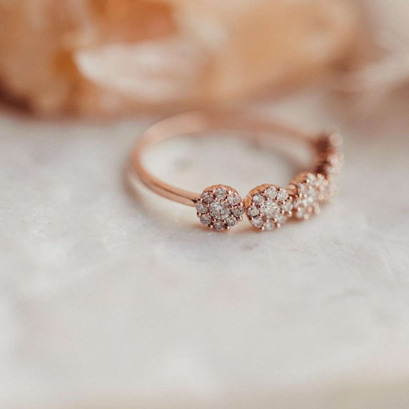 Marquise Wedding Band Half Eternity Band