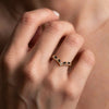 Black Marquise Moissanite Curved Wedding Band