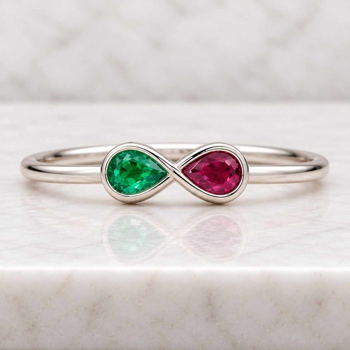 Marvel Avengers Infinity Gauntlet Gemstones Ring Round Sunstone Ruby Citrine Swiss Blue Topaz Amethyst Peridot Wave Multi Stone Wedding Band
