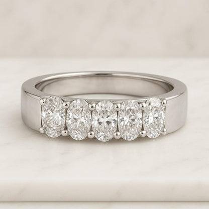 Oval Cut Diamond Matching Band Bridal Ring 2 ct Oval Cut Solitaire Engagement Ring with Pavé Diamond Stacking Wedding Band  Bridal Set  Rose Gold Oval Lab Diamond Ring Set for Women