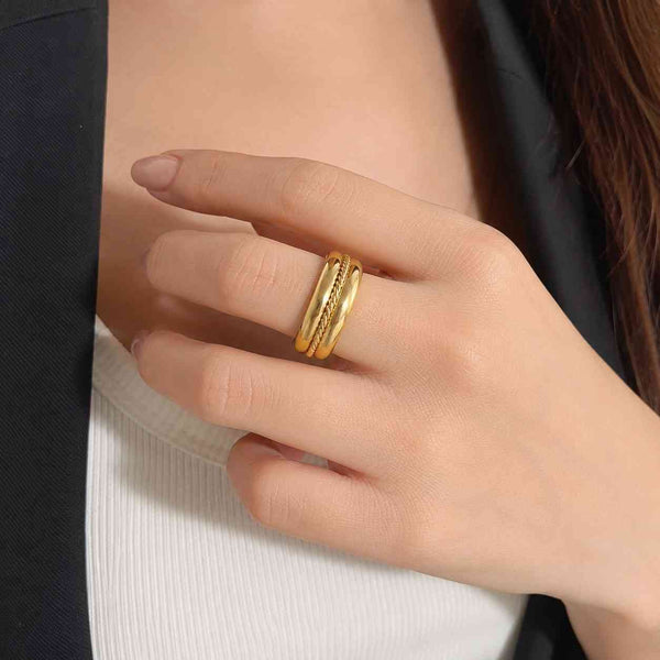Matching Couple Rings, 14K Solid Gold Dome Bands,