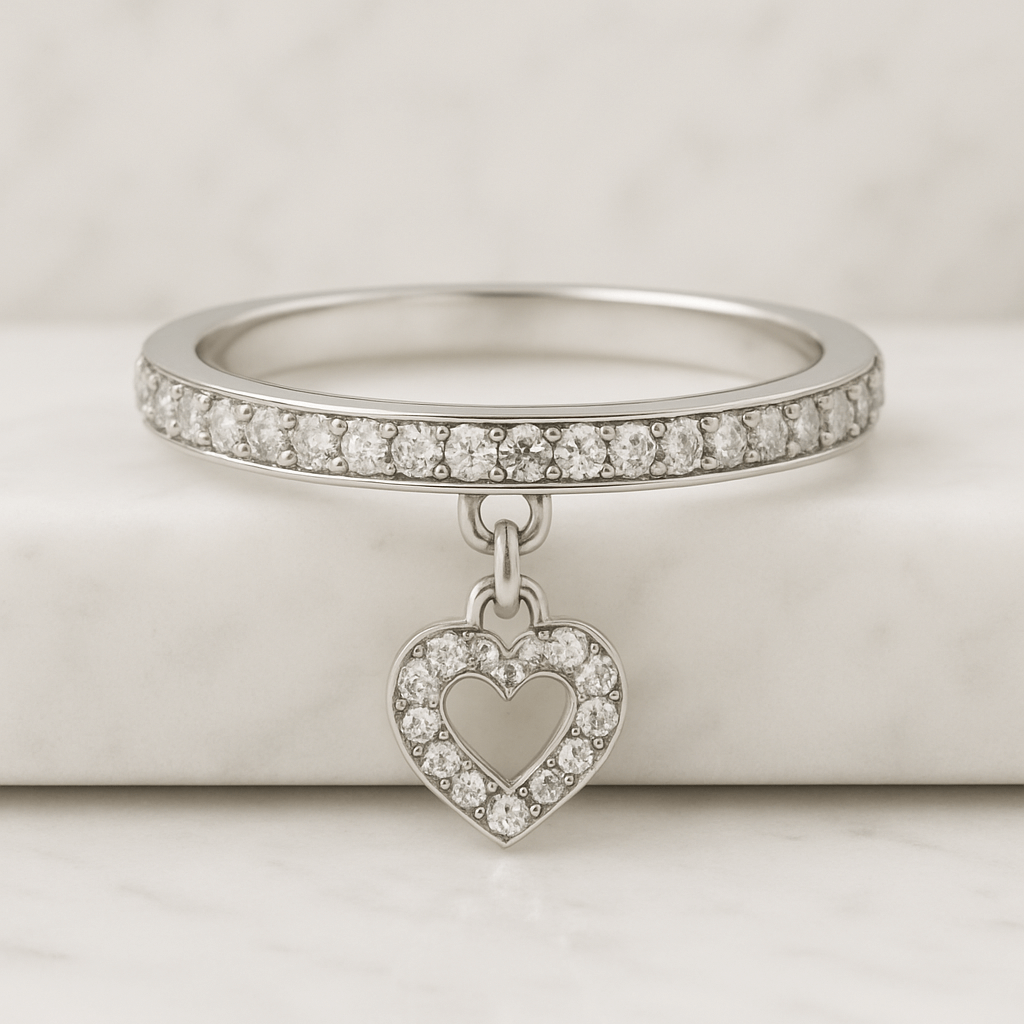 Matching Diamond Band Ring Set Stacked Engagement Ring Set Cluster Ring