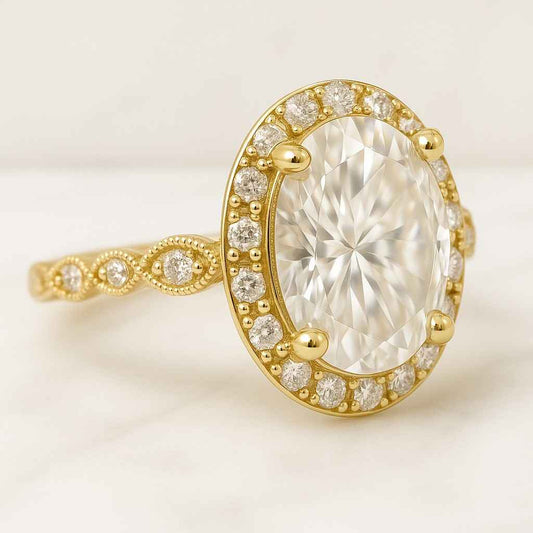 Matching Wedding Band 1.50 CT Oval Diamond Ring