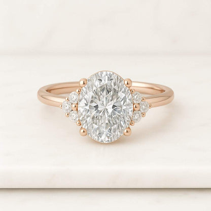 Matching Wedding Band 1.50 CT Oval Diamond Ring Oval Diamond Engagement Ring Set Genuine Lab Grown Diamond Wedding Set