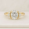 1.80 CT Oval Cut Cluster Moissanite Engagement Ring Unique Promise Ring