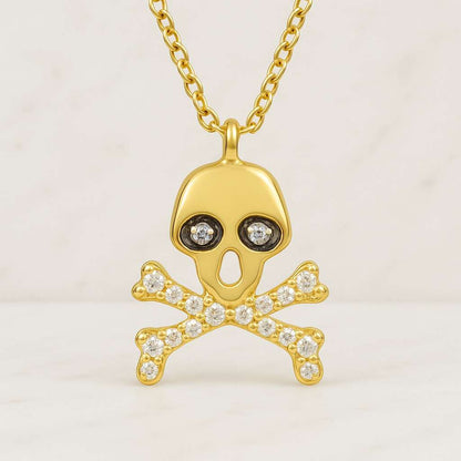 Mens Necklace Skull Sator Pendant 925 Silver Inspired by 16th century German Oath Skull