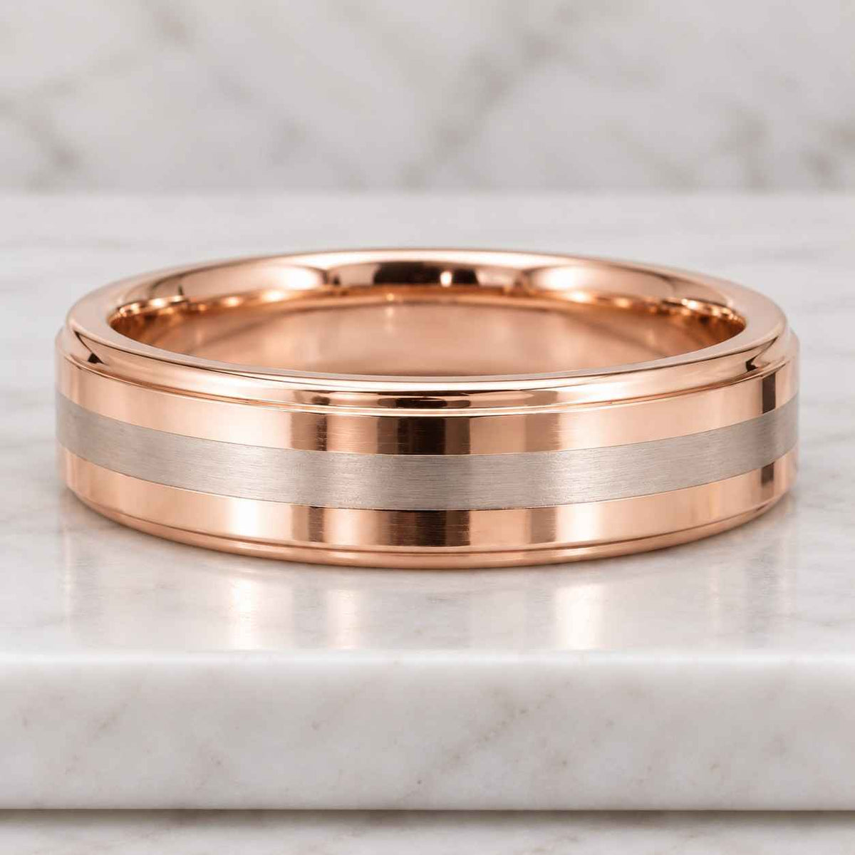 mens silver wedding band, brushed tungsten wedding band, silver tungsten ring, beveled tungsten ring, mens wedding ring
