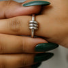 18k Gold Interlocking Ring For Woman