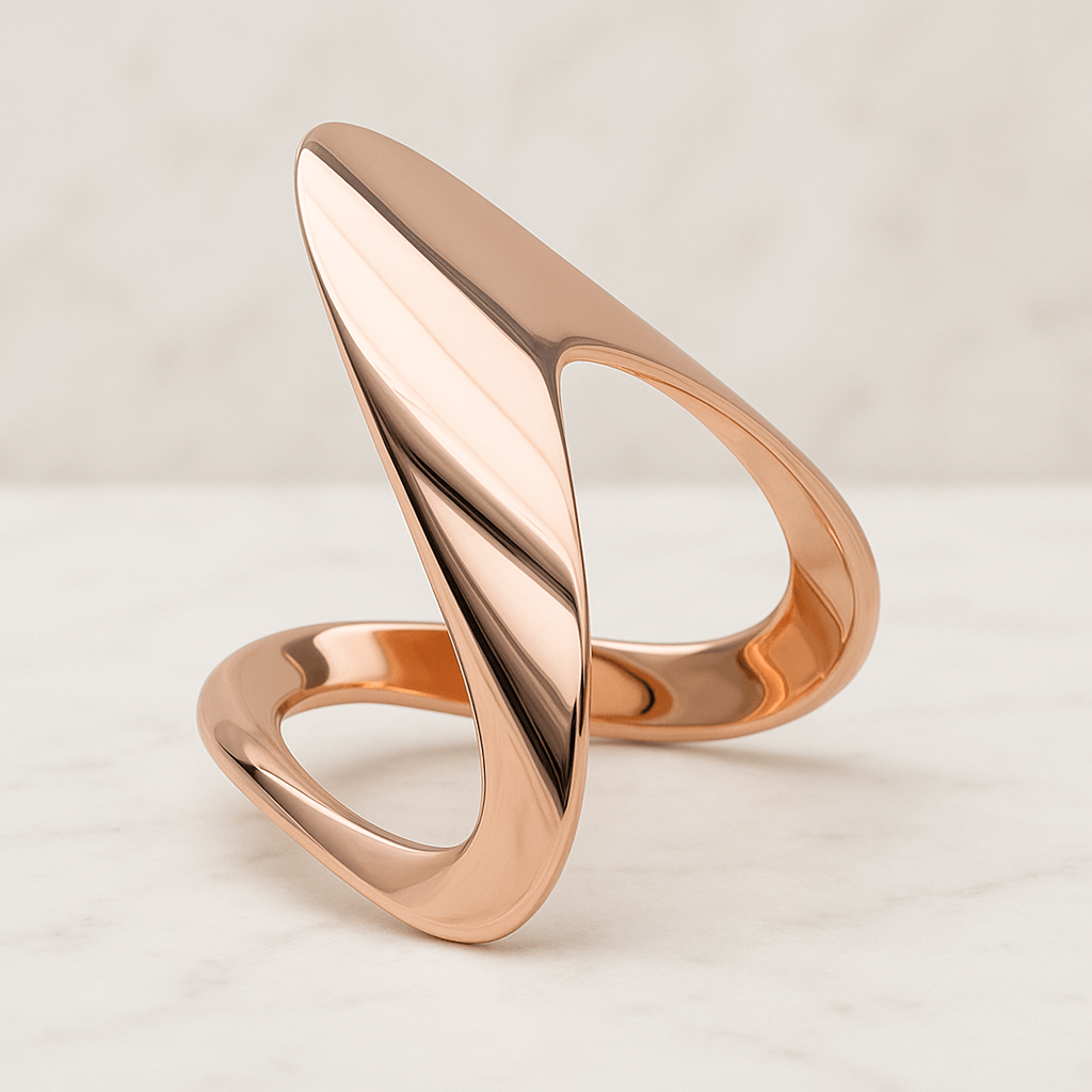 14K Gold Wave Wedding Ring Bands