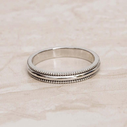 Milgrain Design Wedding Matching Band