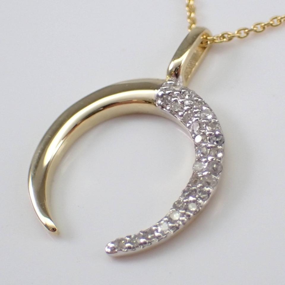 Mini Crescent Moon Diamond Necklace