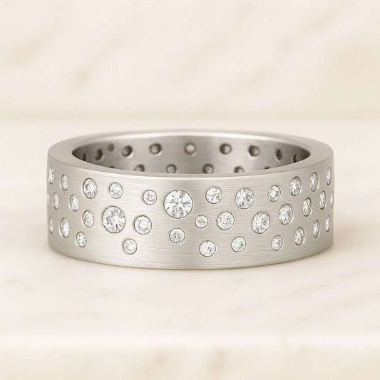 Minimal Baguette Wedding Ring Thin Stacking Ring