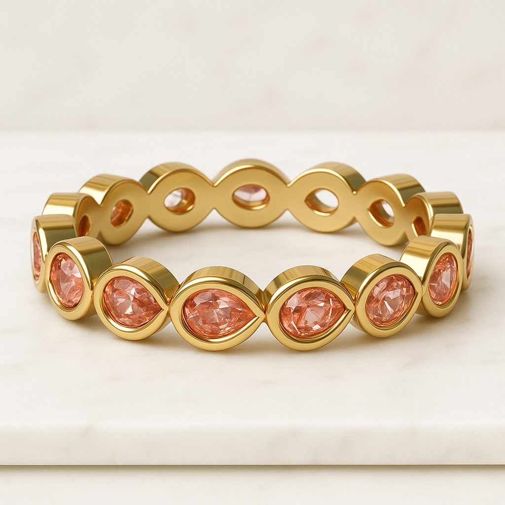 Bezel Set Cushion Moissanite Diamond Band Wedding Bridal Band Full Eternity Engagement Promise Band