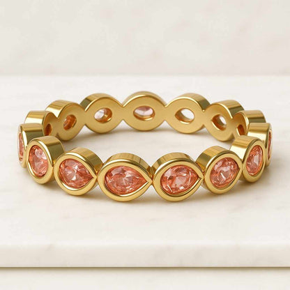 Bezel Set Cushion Moissanite Diamond Band Wedding Bridal Band Full Eternity Engagement Promise Band