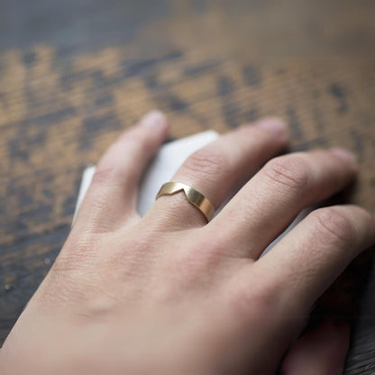 Minimalist BandAnniversary Gift Idea, Handmade Genuine Ring