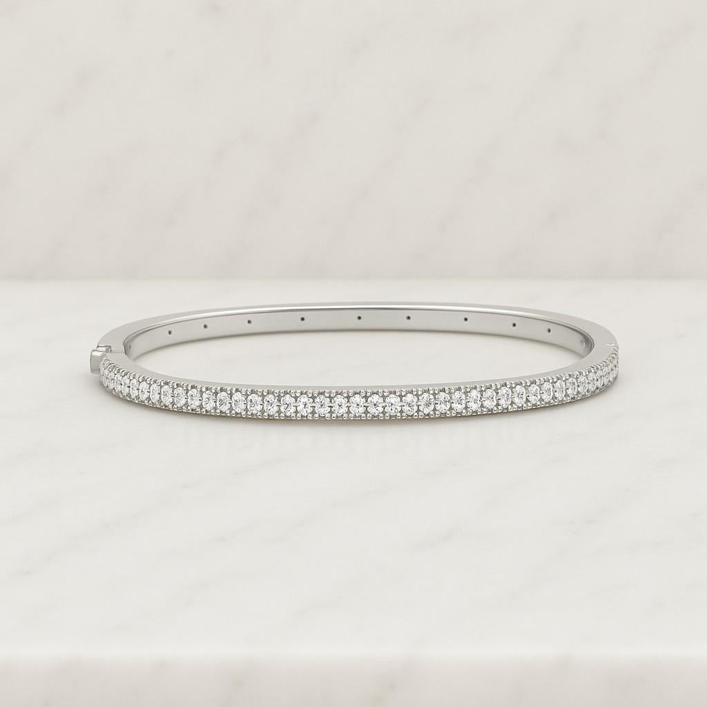 Minimalist CVD Diamond Bracelet 14K Solid Gold Chain Bracelet