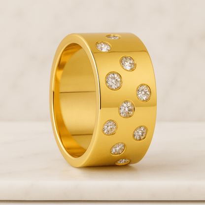 Minimalist Curved Diamond Wedding Band Custom Stacking Ring