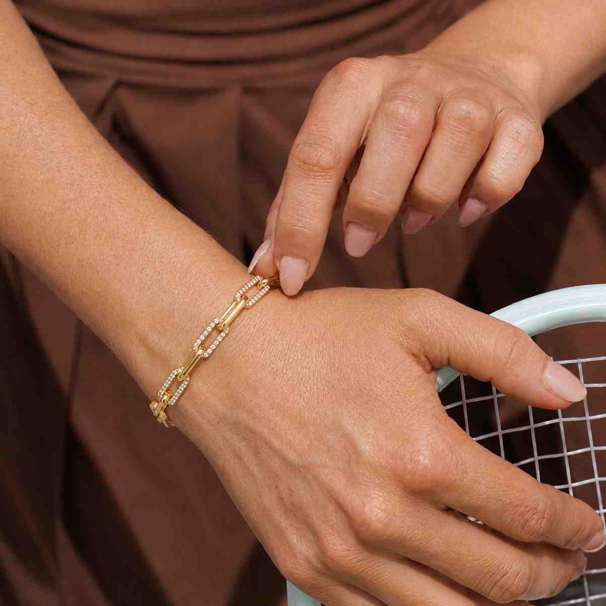 Minimalist Diamond Bracelet, Dainty Diamond Bracelet in Silver/Gold, Pave CZ Bracelet for Women, Bridesmaid Gifts, Birthday Gifts for Her