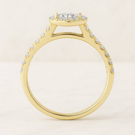 Minimalist Diamond Engagement Ring Set