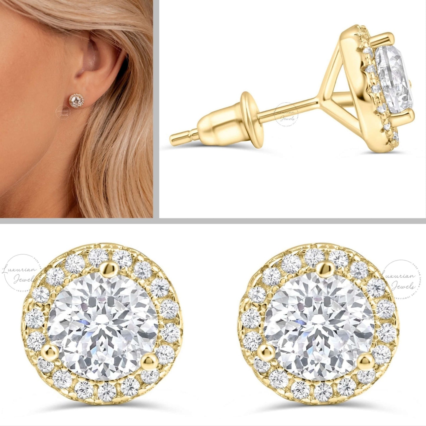 Minimalist Earrings, 18k Solid Gold Earrings