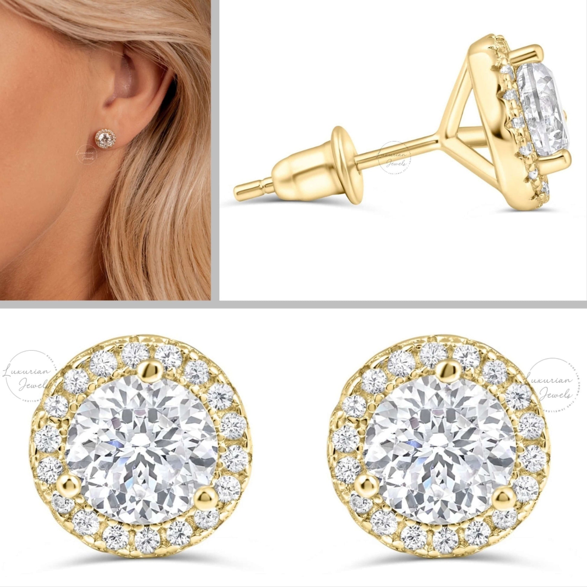 Minimalist Earrings, 18k Solid Gold Earrings
