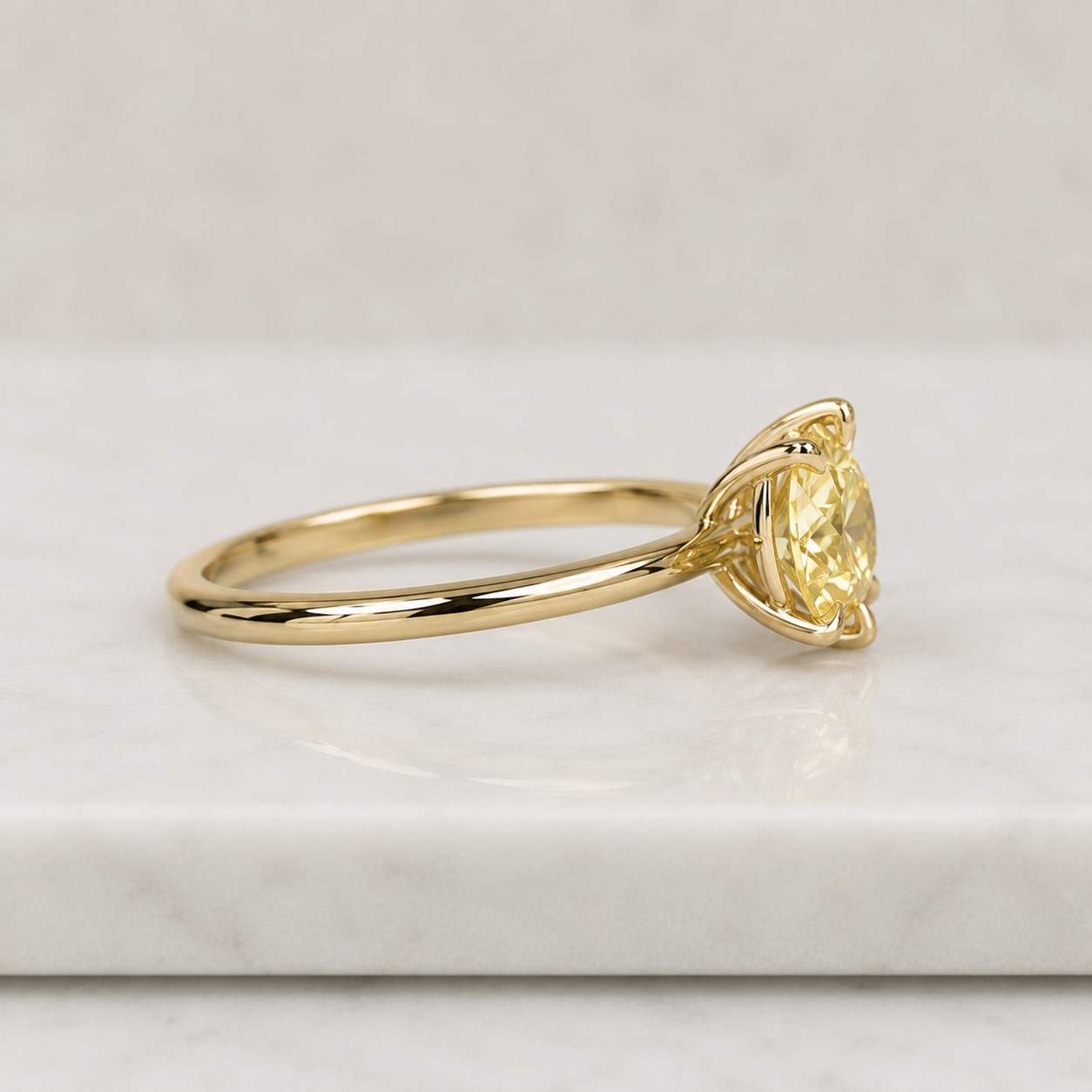 minimalist engagement ring,round lab diamond ring,14kt solid gold solitaire ring,wedding ring for women,anniversary gifts
