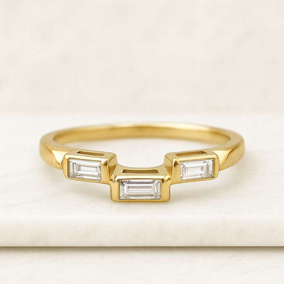 Minimalist Everday Diamond Gold Eternity Ring Diamond Band Ring