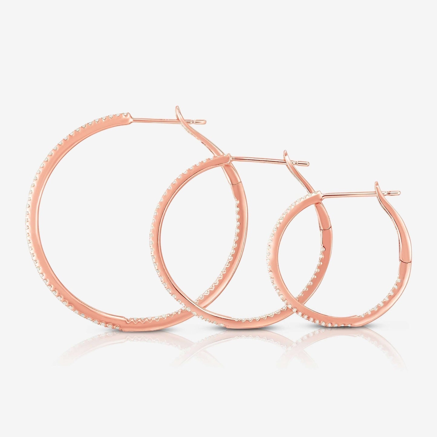 Minimalist Pave CZ Large Hoop Earrings