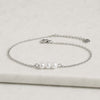 Gold Tone Pearl Anklet with Three White Pearls for Women
