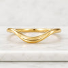 Minimalist Plain Curved Wedding Band Stacking Matching Band