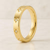Moissanite Diamond Starburst Flush Setting Eternity Band