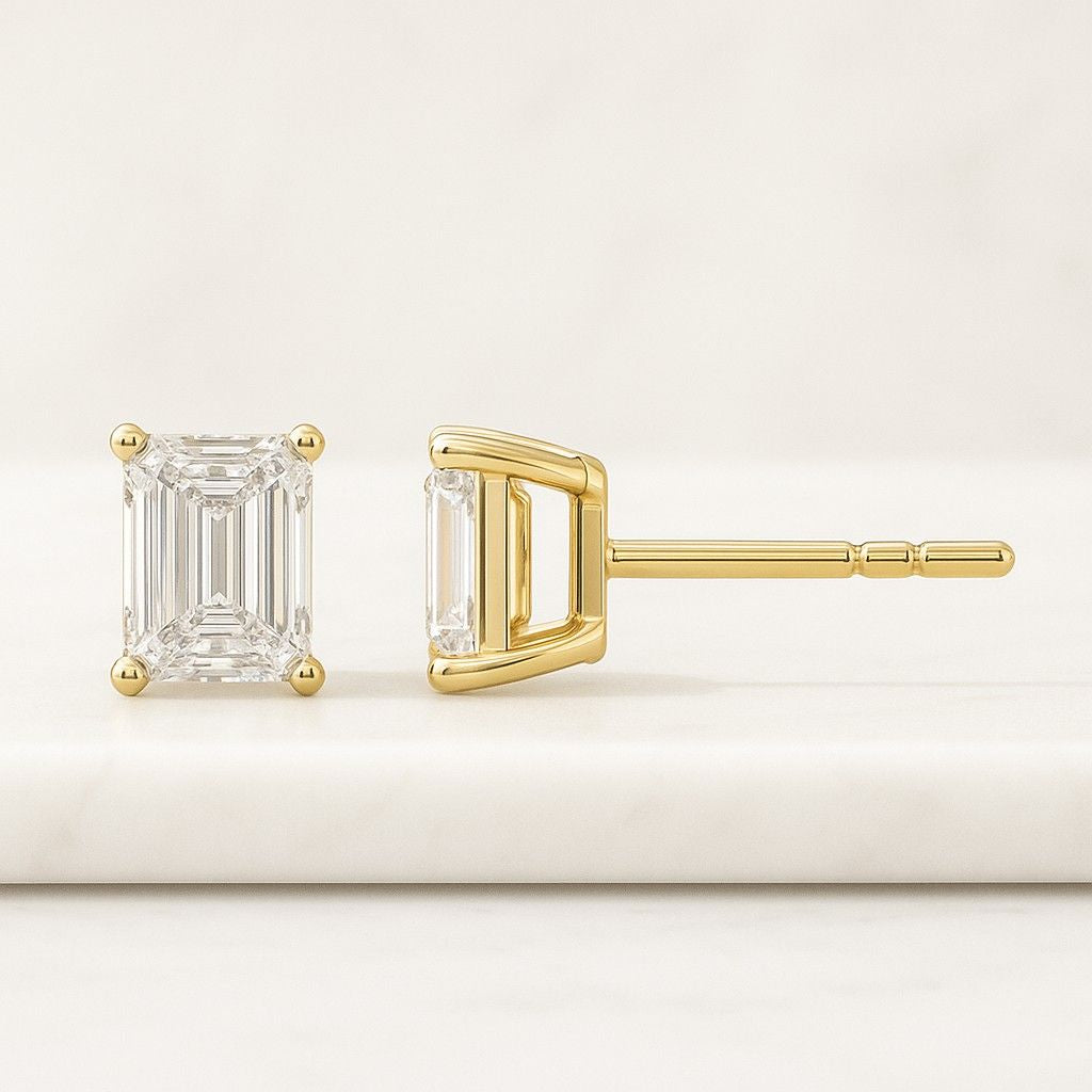 Minimalist Screw Back Studs Earrings With Round White Cubic Zirconia Solid 925 Sterling Silver Earring Simple Round Earring