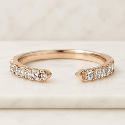 Minimalist Stacking Ring Gift For Her Open Wrap Stacking Wedding Band Open Cuff Bypass Ring