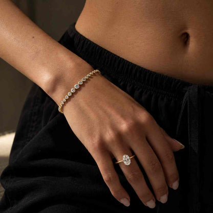 Mixed Shape Diamond Bracelet, Bezel Tennis Bracelet, Multi Cut Moissanite Diamond Bracelet For Her, Bridal Bracelet, 925 Silver Bracelet
