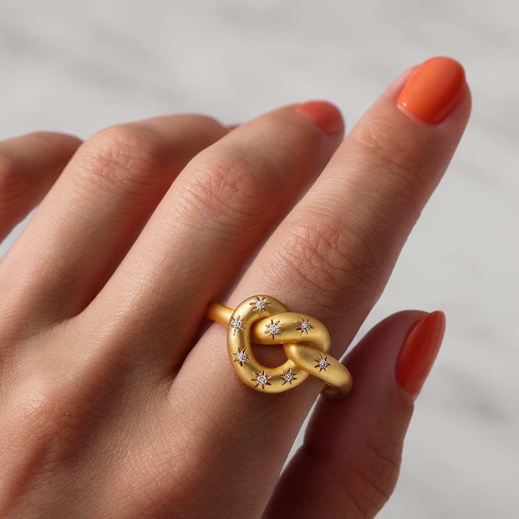 Modern Gold Band Gold Chain Link Band Chain Wedding Ring