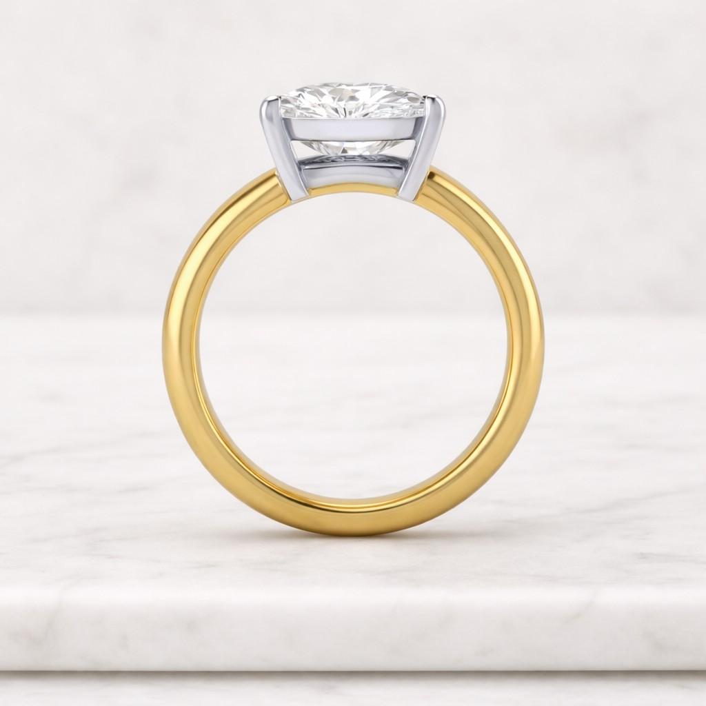 Modern Wave Design Engagement Ring