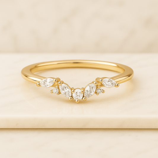 14K Solid Yellow Gold Wedding Band