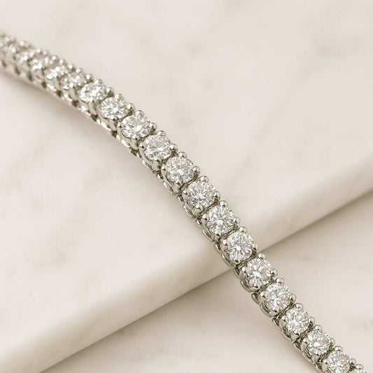 Handmade Tennis Bracelet Diamond Bracelet Bezel Tennis Bracelet