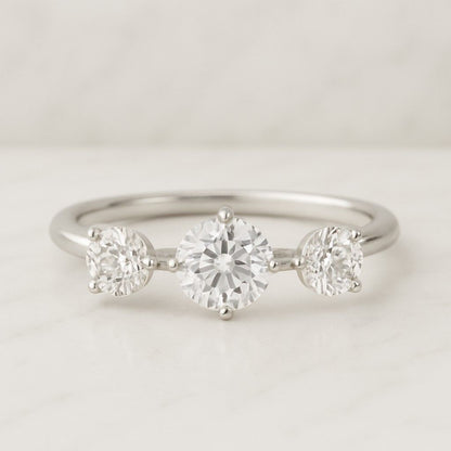 Lab Grown Diamond Wedding Band Five Stone Anniversary Ring