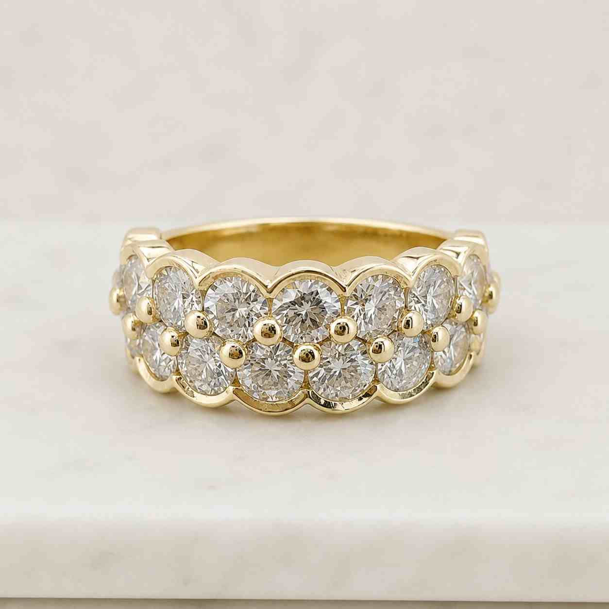 Moissanite Cluster Ring