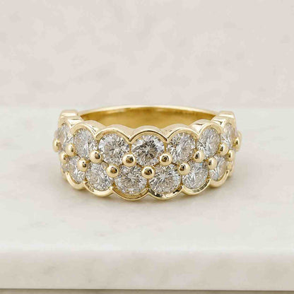 Moissanite Cluster Ring