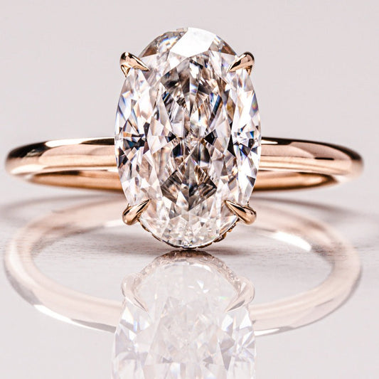 Moissanite Diamond Ring Minimalist Dainty Gold Promise Ring