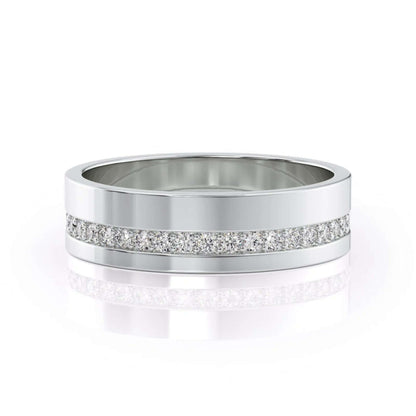 Moissanite Engagement Band