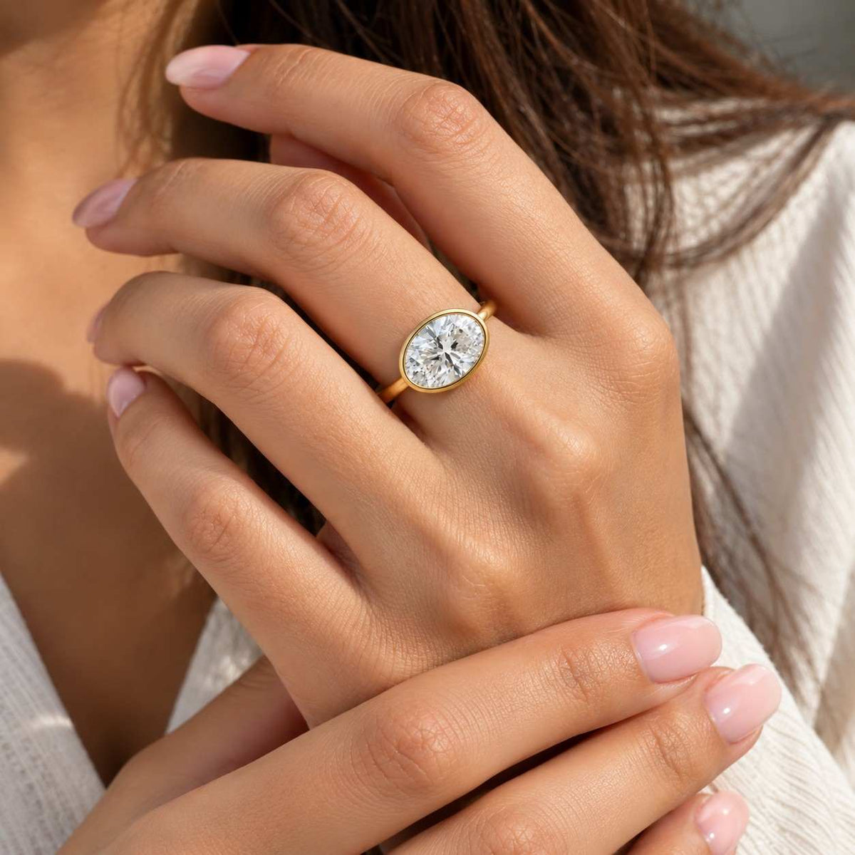 Moissanite Engagement Ring, 1.5 CT 14K Solid Gold, Solitaire Moissanite Ring,