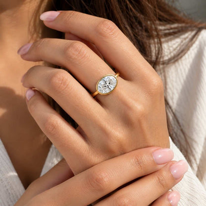 Moissanite Engagement Ring, 1.5 CT 14K Solid Gold, Solitaire Moissanite Ring,