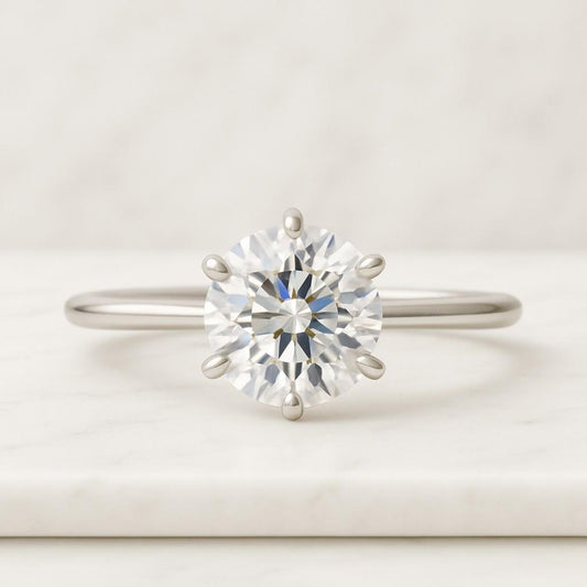  Moissanite Engagement Ring 