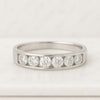 14K Gold Six Stone Round Diamond Channel Set Engagement Ring
