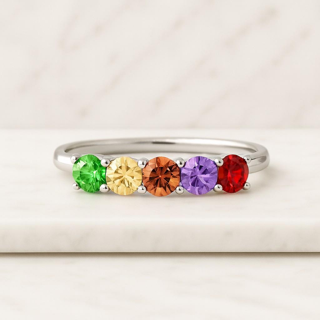 Full Eternity Band Flush Setting Band Multi Color Diamond Wedding Band Star Engagement Ring