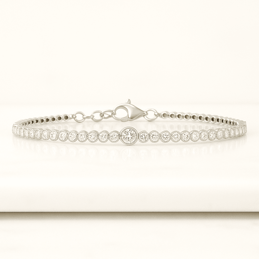 Marquise Cut CVD Diamond Tennis Bracelet, 14K Solid Gold Bracelet, Lab Grown Diamond Wedding Bracelet, Conflict Free Diamond Women Bracelet