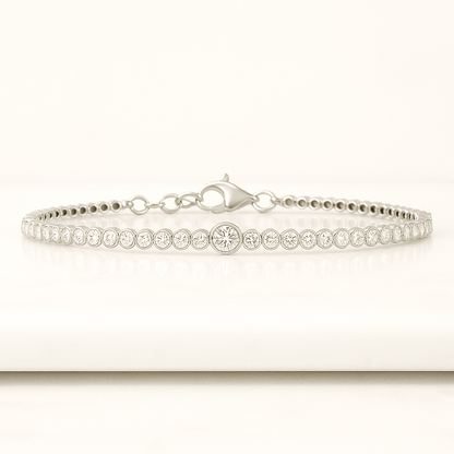 Marquise Cut CVD Diamond Tennis Bracelet, 14K Solid Gold Bracelet, Lab Grown Diamond Wedding Bracelet, Conflict Free Diamond Women Bracelet